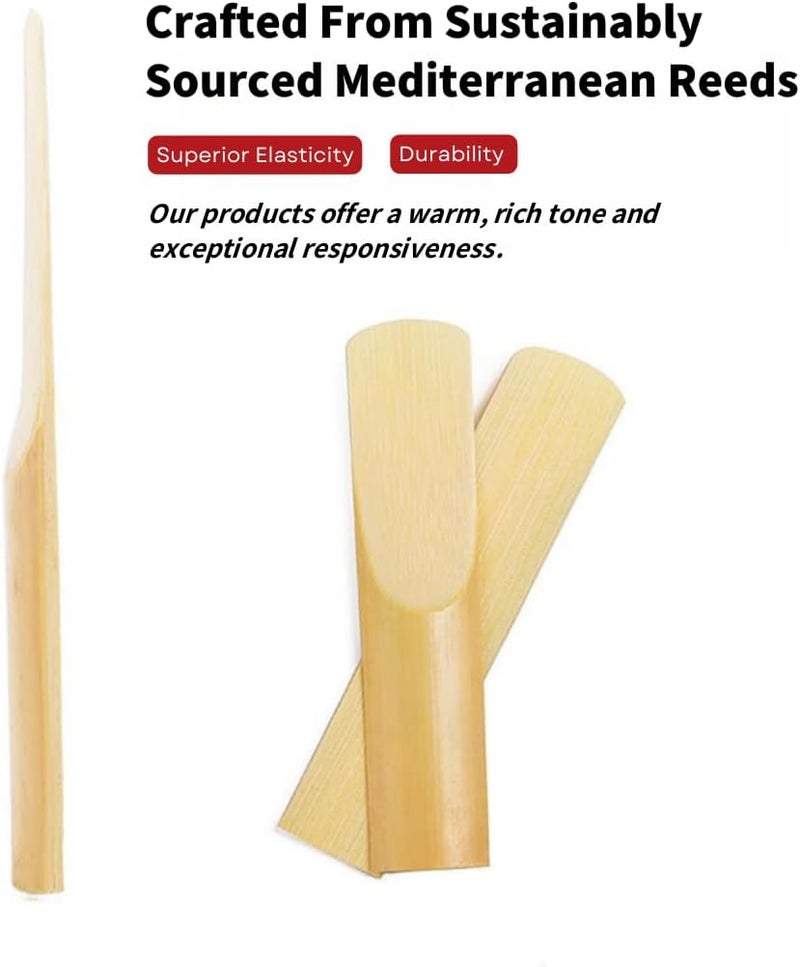 MeloCrest Alto Sax Reeds Strength 2.5, Eb Alto Saxophone Reeds – 10 Individually Wrapped Cane Reeds, French Cut, Smooth & Durable - Image 3